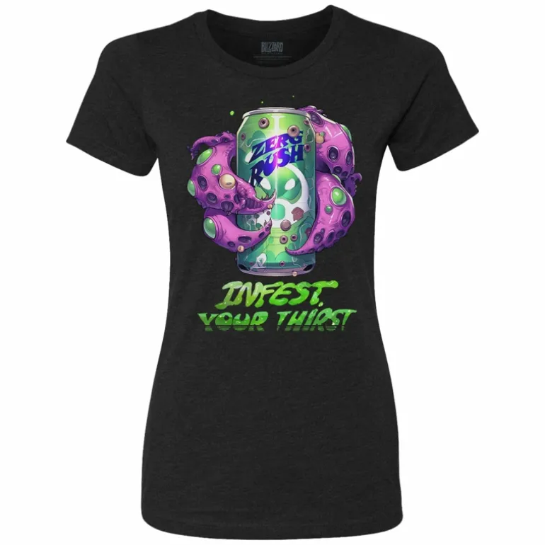 Women LGM StarCraft Zerg Rush Women's Black T-Shirt