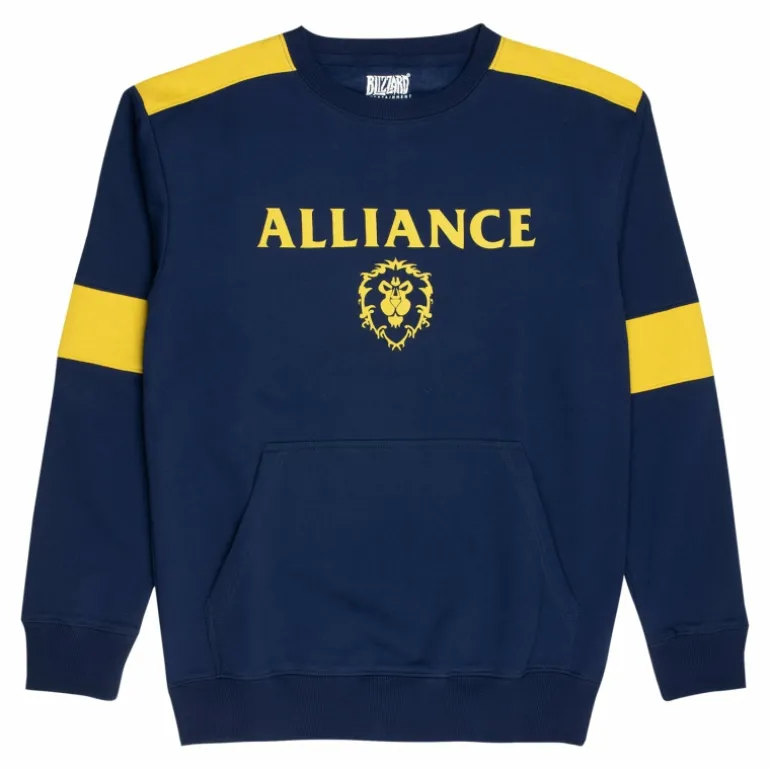 Fortune Fashion World of Warcraft Alliance Logo Blue Crewneck Sweatshirt