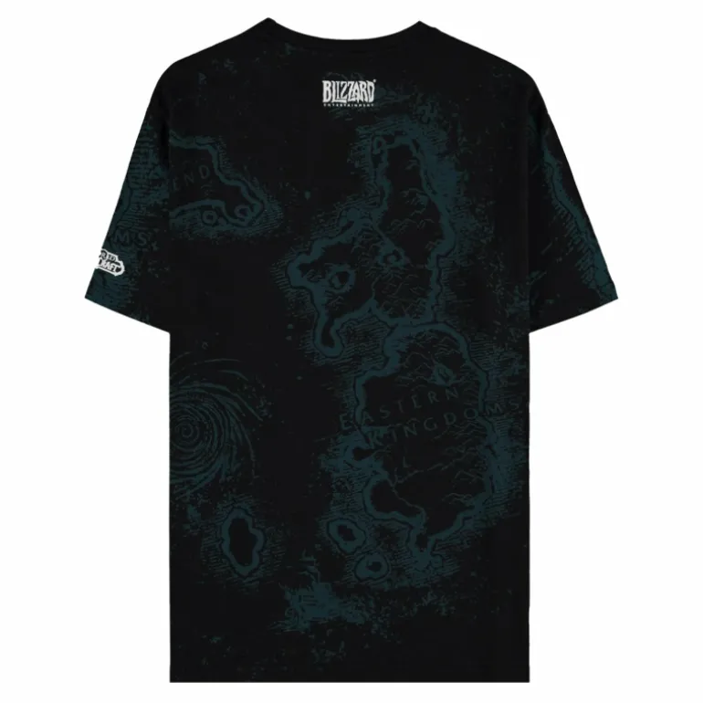 Difuzed World of Warcraft Alliance Map of Azeroth Black T-Shirt