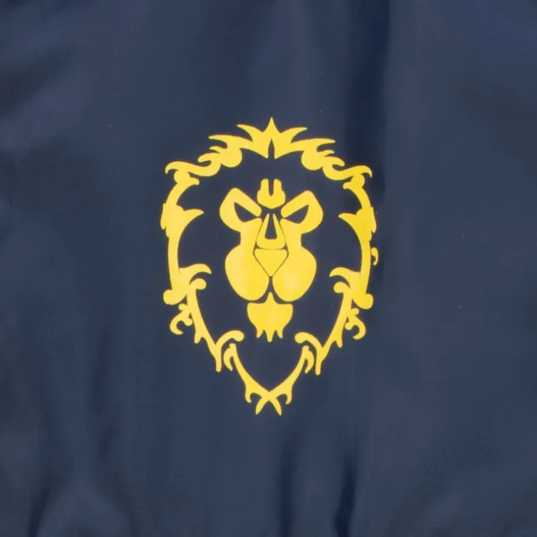 Fortune Fashion World of Warcraft Alliance Logo Blue Half-Zip Windbreaker Jacket