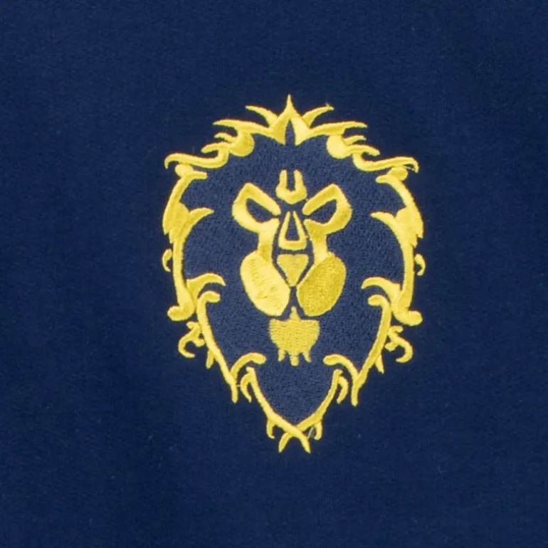 Fortune Fashion World of Warcraft Alliance Logo Blue Quarter-Zip Sweatshirt