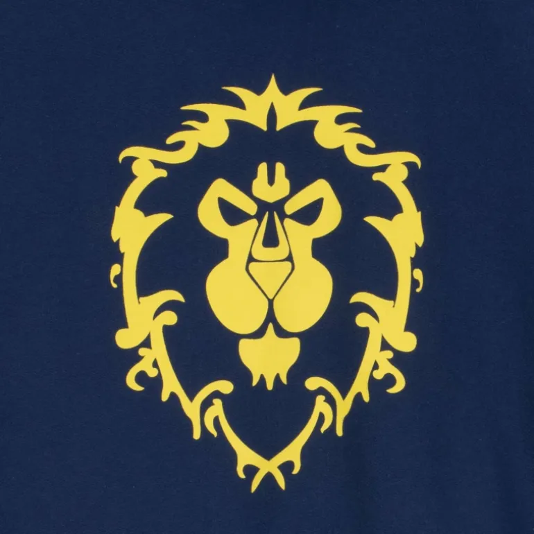 Fortune Fashion World of Warcraft Alliance Logo Blue Colorblock Pullover Hoodie
