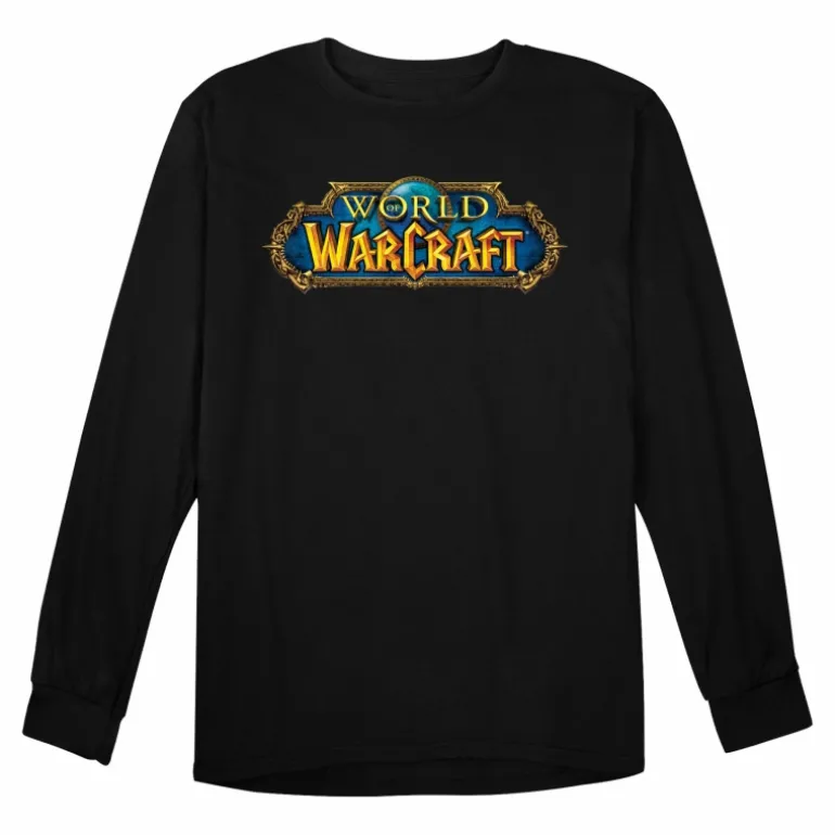 LGM World of Warcraft Classic Logo Black Long Sleeve T-Shirt