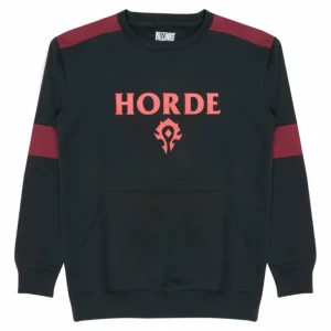 Fortune Fashion World of Warcraft Horde Logo Black Crewneck Sweatshirt