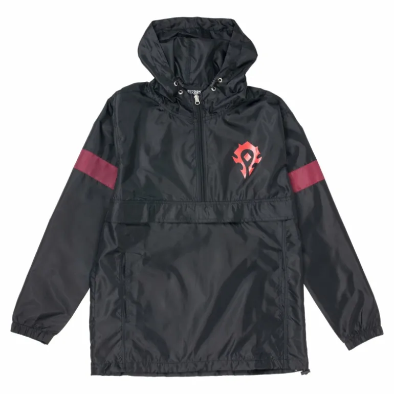 Fortune Fashion World of Warcraft Horde Logo Black Half-Zip Windbreaker Jacket