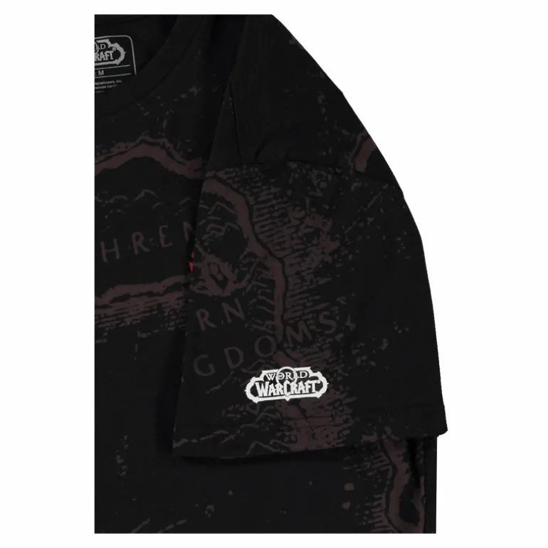 Difuzed World of Warcraft Horde Map of Azeroth Black T-Shirt