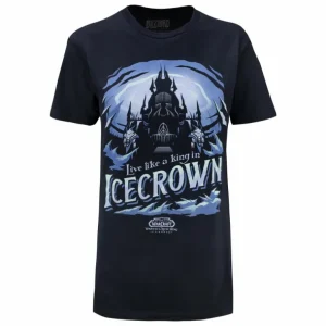 Women JINX Inc World of Warcraft Lich King Icecrown Women's Blue T-Shirt