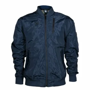 JINX Inc World of Warcraft: Shadowlands Navy Zip-Up Bomber Jacket