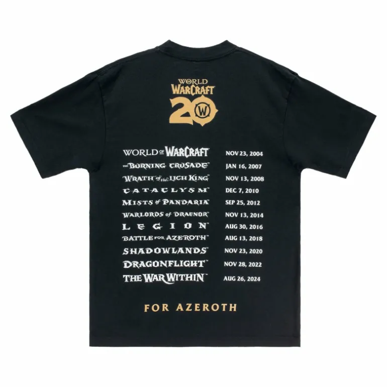 Culture Studio World of Warcraft 20th Anniversary Celebration Black T-Shirt