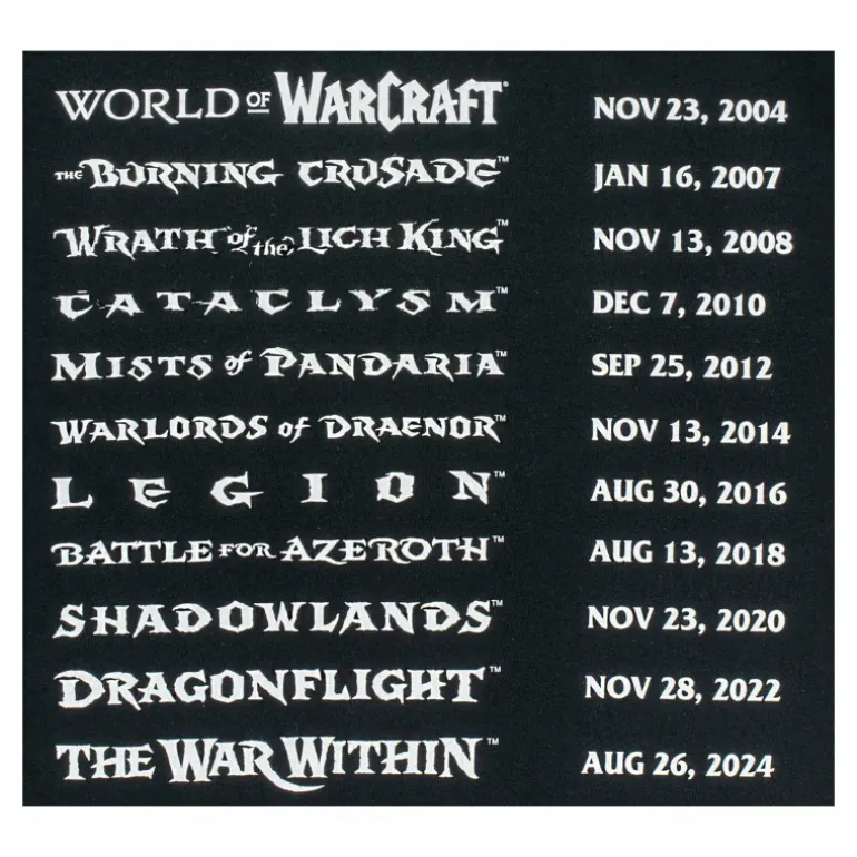 Culture Studio World of Warcraft 20th Anniversary Celebration Black T-Shirt