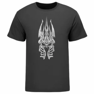 LGM World of Warcraft: Wrath of the Lich King Distressed Helm Grey T-Shirt