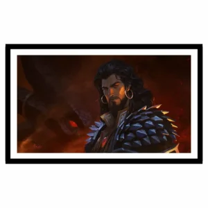 Jondo World of Warcraft Wrathion 12x21" Framed Art Print